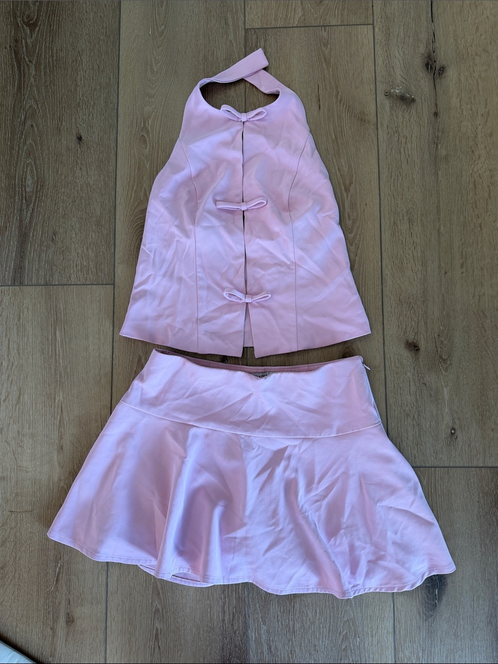 Abercrombie Light Pink Halter Skirt Set - Women's Two-Piece
